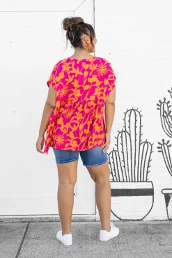 Proud Poppy Clothing Sally Top in Pink & Orange Pink&Orange Online