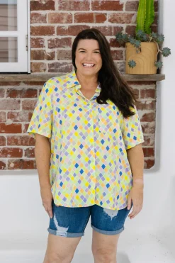 Proud Poppy Clothing Samara Shirt in Diced Online