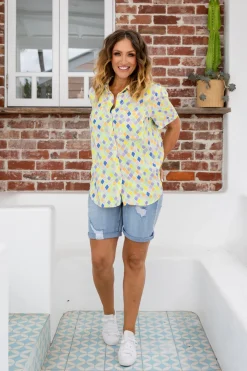 Proud Poppy Clothing Samara Shirt in Diced Online