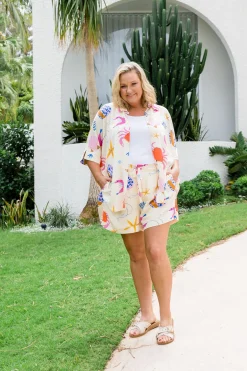 Proud Poppy Clothing Shelley Bamboo Blend Shorts in Crabby Patty CrabbyPatty New