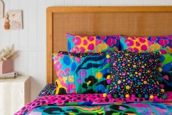Proud Poppy Clothing Sleep Bright Black Pebble Pom Pom Filled Cushion by Kasey Rainbow Sale