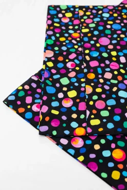 Proud Poppy Clothing Sleep Bright Black Pebble Sheet Set by Kasey Rainbow Clearance