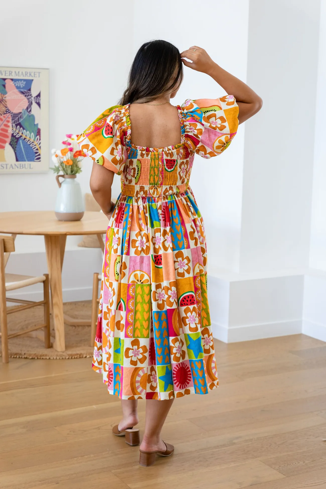 Proud Poppy Clothing Stelle Linen Blend Dress in Summer Crush SummerCrush Outlet
