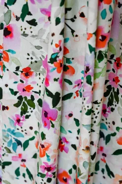 Proud Poppy Clothing Stelle Linen Blend Midi Dress in Rose Fleur RoseFleur Best