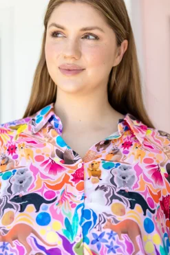 Proud Poppy Clothing Tammin Shirt in Aussie Lilac by Kasey Rainbow New