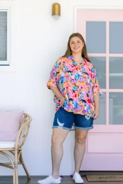 Proud Poppy Clothing Tammin Shirt in Aussie Lilac by Kasey Rainbow New