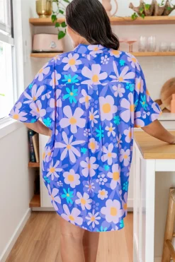 Proud Poppy Clothing Tammin Shirt in Lilac Daisies Online