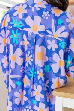 Proud Poppy Clothing Tammin Shirt in Lilac Daisies Online