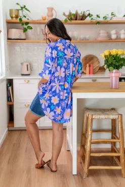 Proud Poppy Clothing Tammin Shirt in Lilac Daisies Online