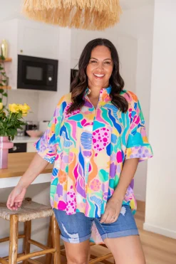 Proud Poppy Clothing Tammin Shirt in Peachy Keen by Kasey Rainbow Clearance