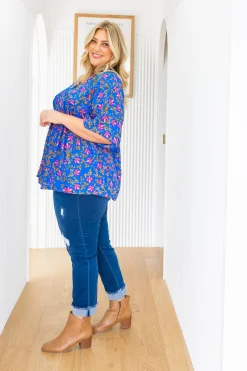 Proud Poppy Clothing Tiggy Peak Top in Winter Blooms WinterBlooms Fashion