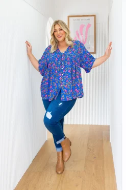 Proud Poppy Clothing Tiggy Peak Top in Winter Blooms WinterBlooms Fashion