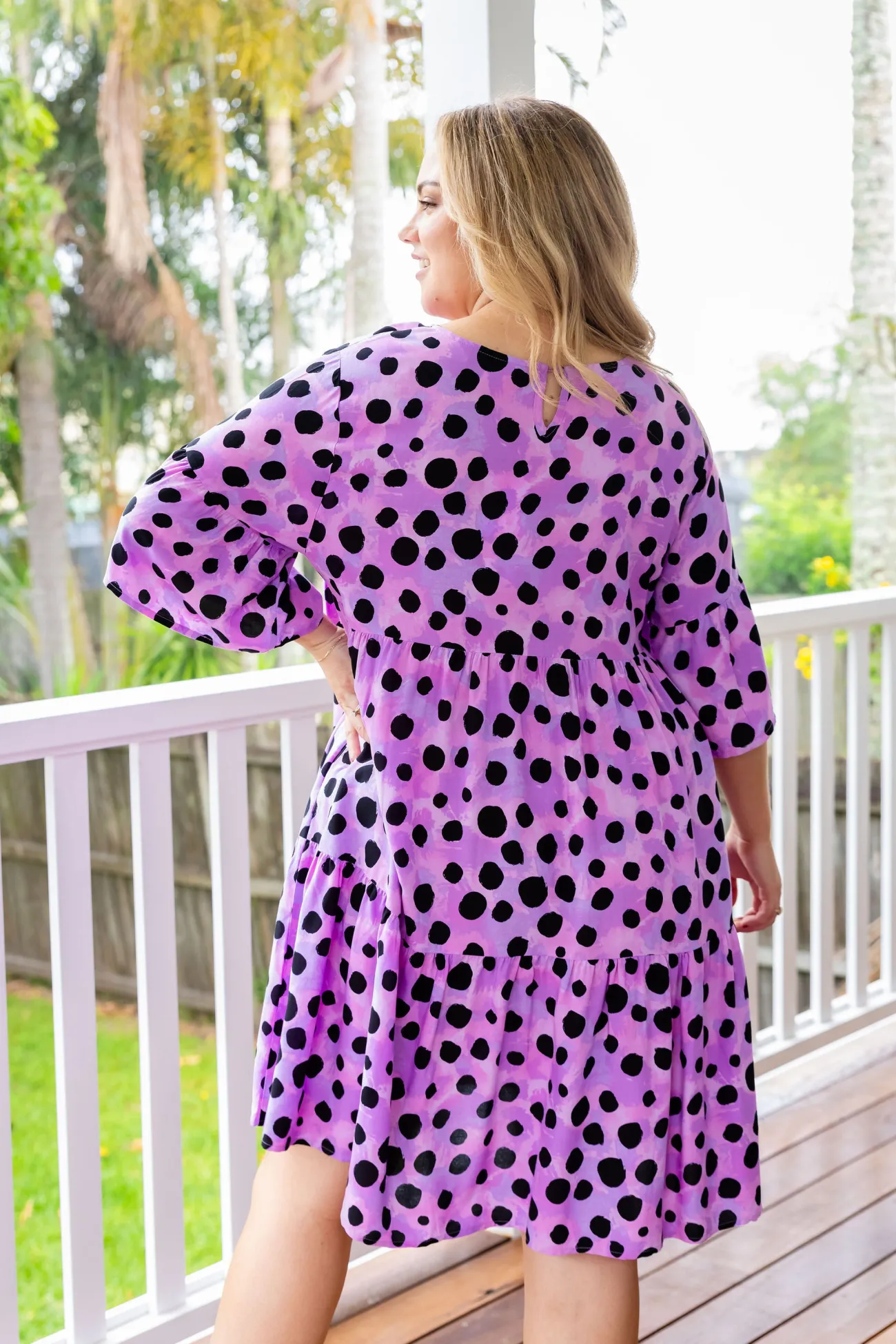 Proud Poppy Clothing *UNICORN* Bianca Dress in Purple Cheetah by Kasey Rainbow Outlet