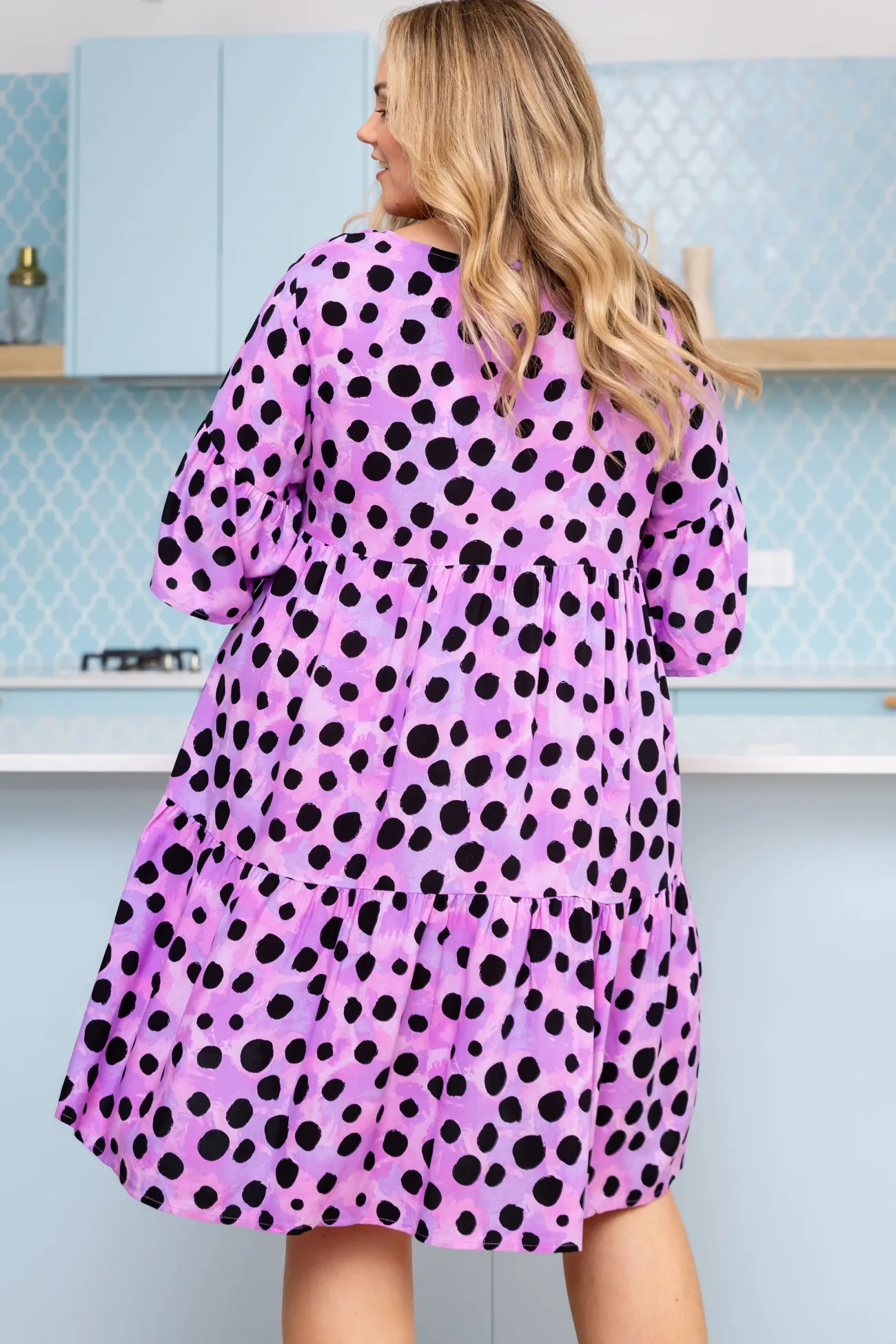 Proud Poppy Clothing *UNICORN* Bianca Dress in Purple Cheetah by Kasey Rainbow Outlet