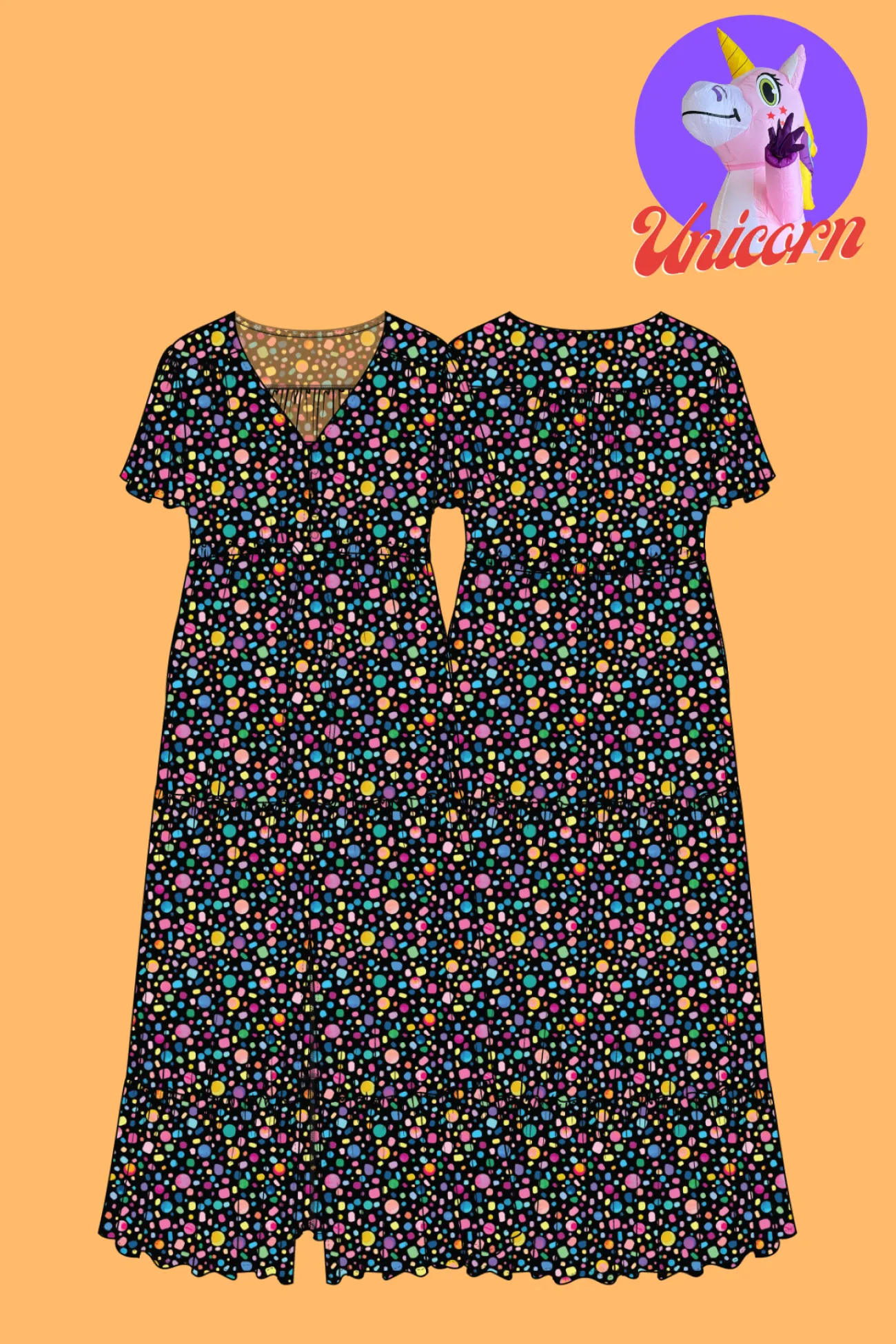 Proud Poppy Clothing *UNICORN* Bonnie Dress in Black Pebble by Kasey Rainbow Discount