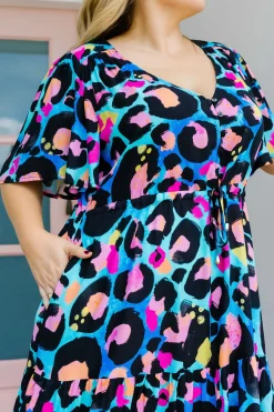 Proud Poppy Clothing *UNICORN* Bonnie Dress in Kasey Leopard by Kasey Rainbow Clearance