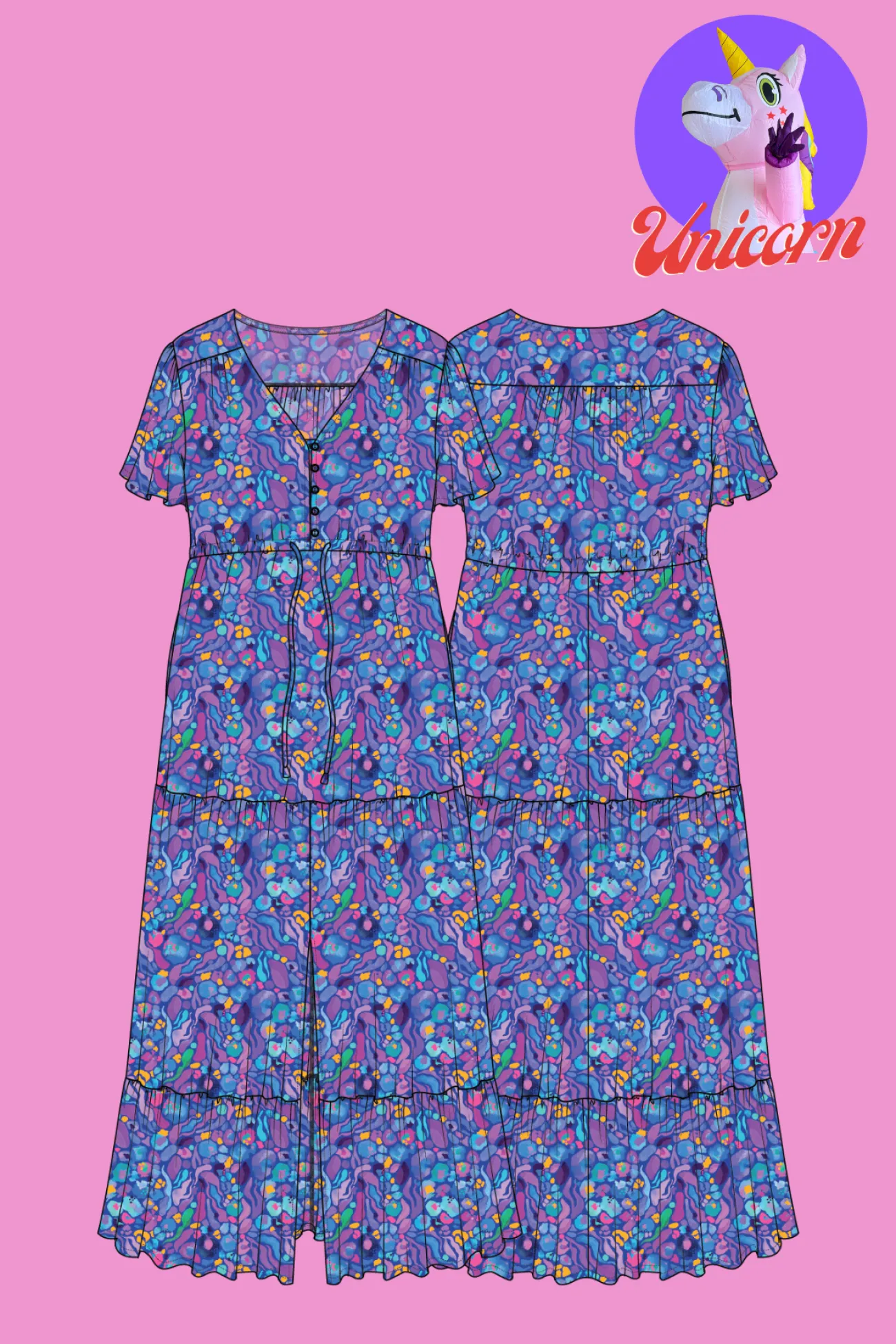 Proud Poppy Clothing *UNICORN* Bonnie Dress in Reef by Kasey Rainbow Fashion