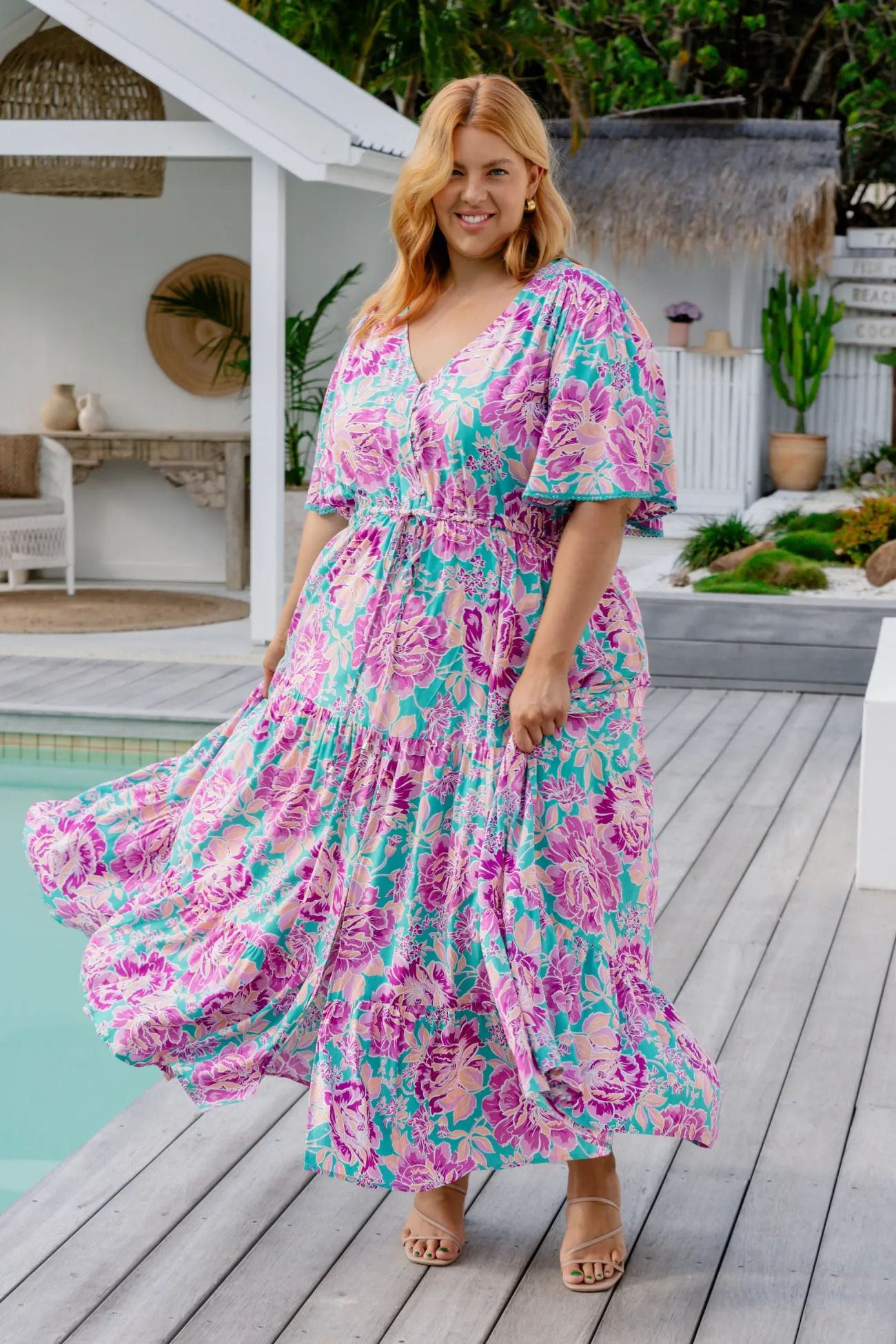 Proud Poppy Clothing *UNICORN* Charlize Maxi Dress in Destiny Print DestinyPrint Sale
