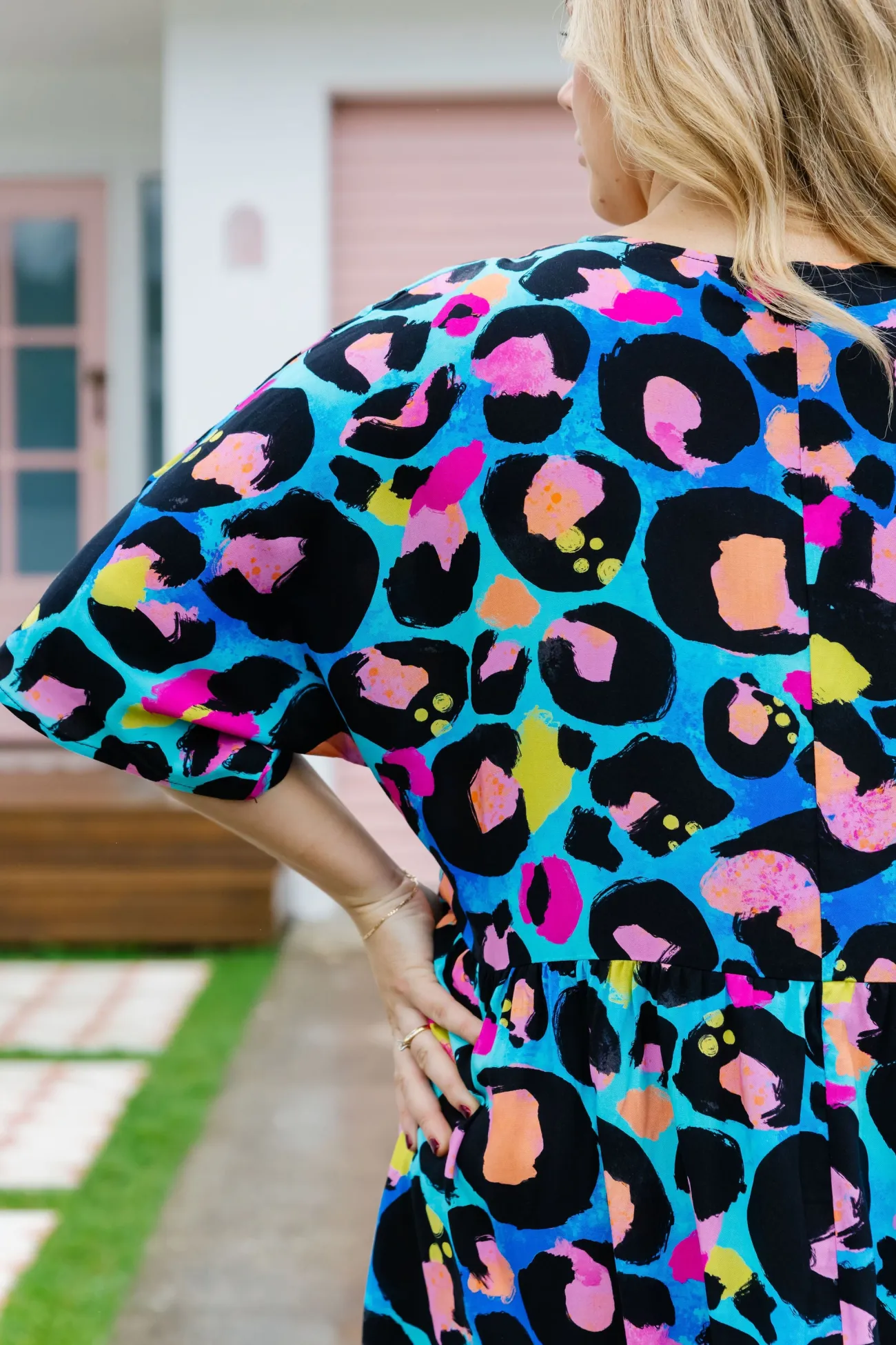 Proud Poppy Clothing *UNICORN* Disco Dress In Kasey Leopard by Kasey Rainbow Outlet