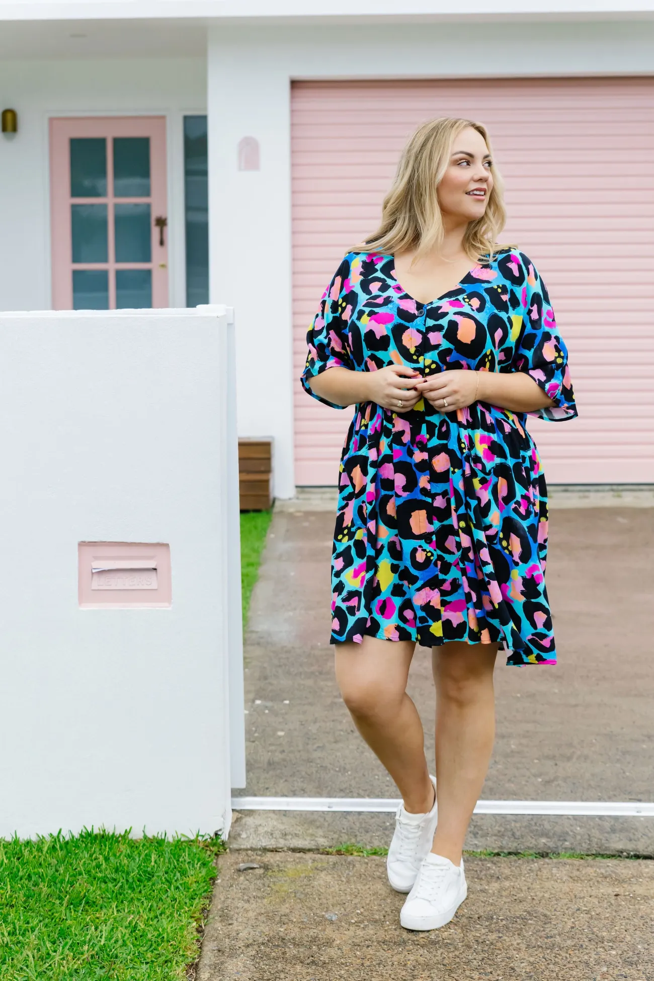 Proud Poppy Clothing *UNICORN* Disco Dress In Kasey Leopard by Kasey Rainbow Outlet
