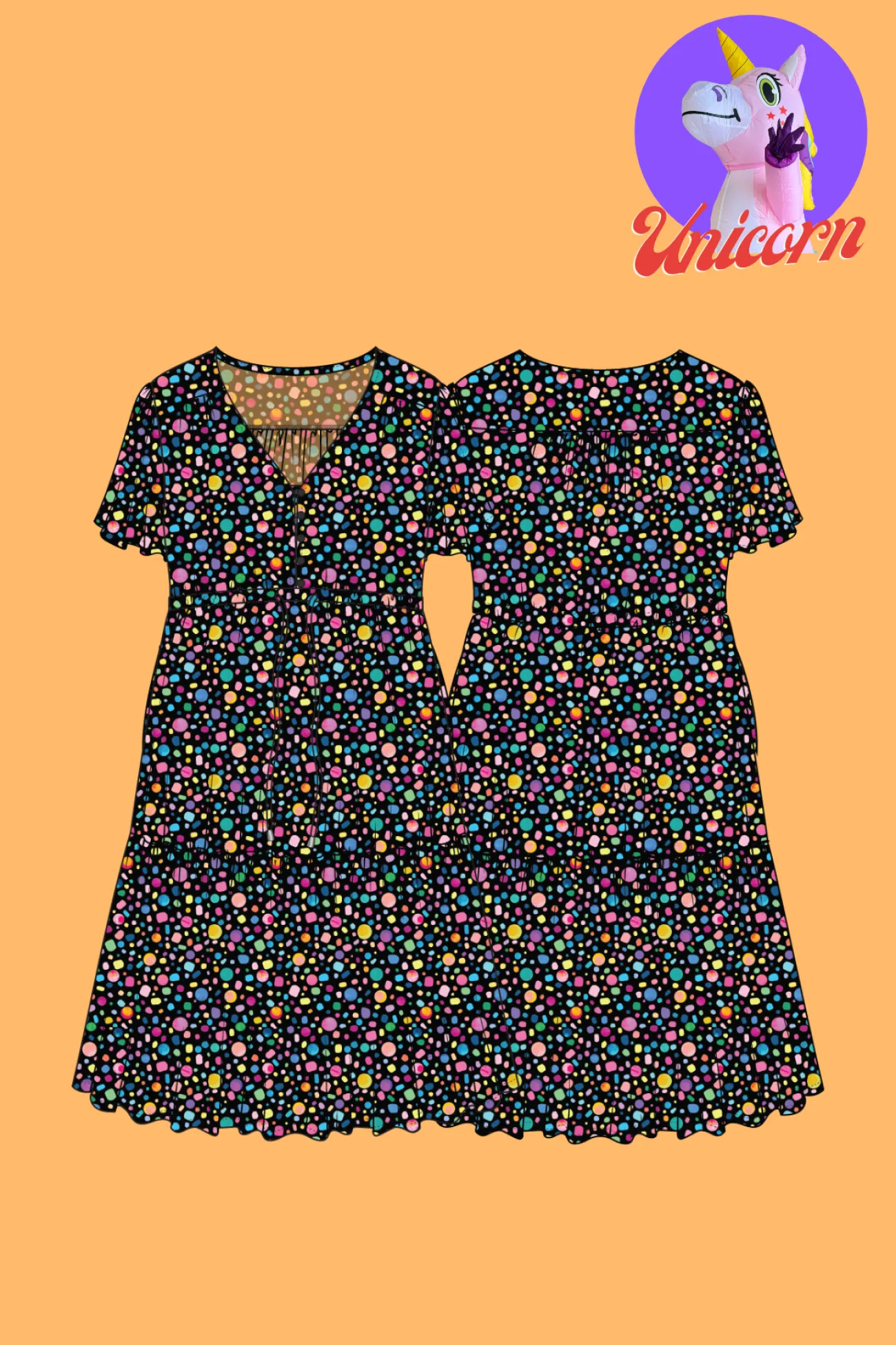 Proud Poppy Clothing *UNICORN* Esmae Dress in Black Pebble by Kasey Rainbow Sale