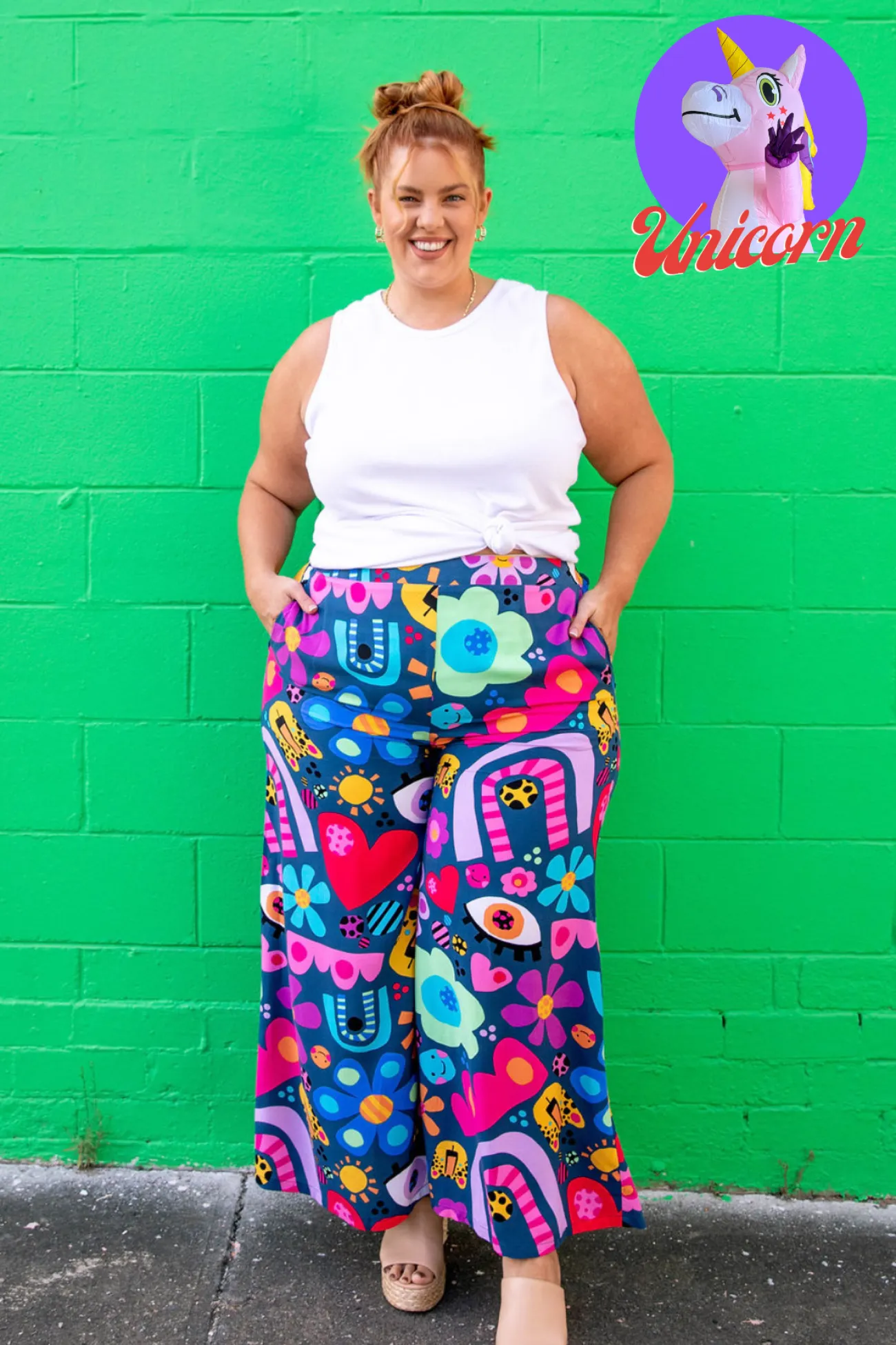 Proud Poppy Clothing *UNICORN* Larsa Pants in My Things by Kasey Rainbow New