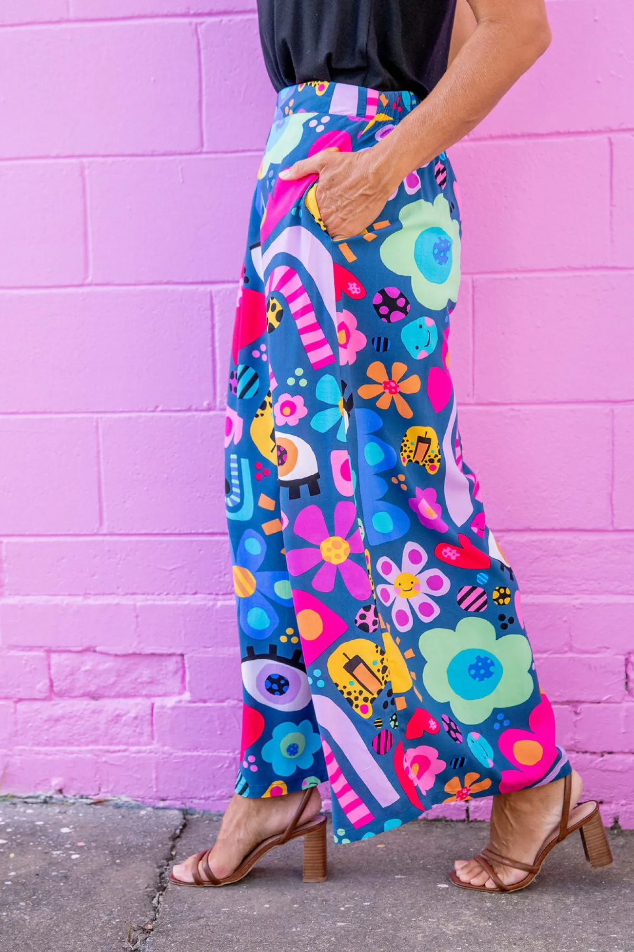 Proud Poppy Clothing *UNICORN* Larsa Pants in My Things by Kasey Rainbow New