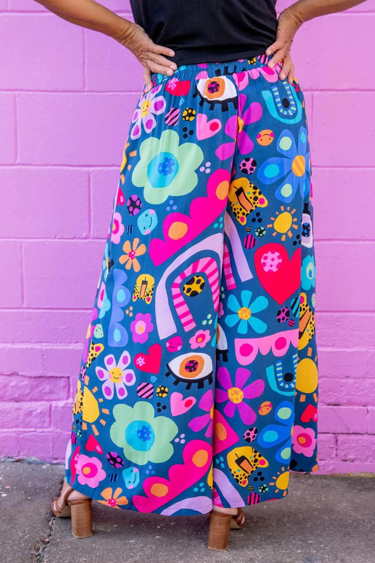 Proud Poppy Clothing *UNICORN* Larsa Pants in My Things by Kasey Rainbow New
