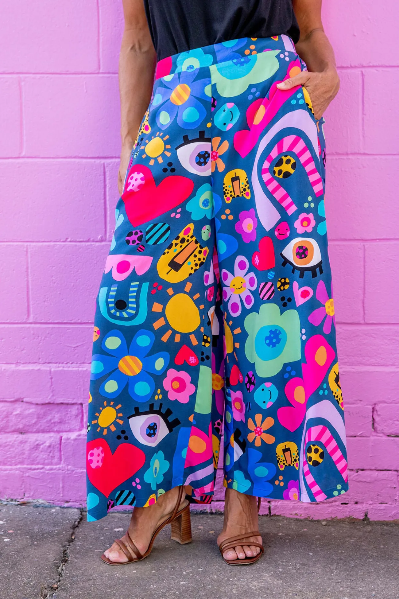 Proud Poppy Clothing *UNICORN* Larsa Pants in My Things by Kasey Rainbow New