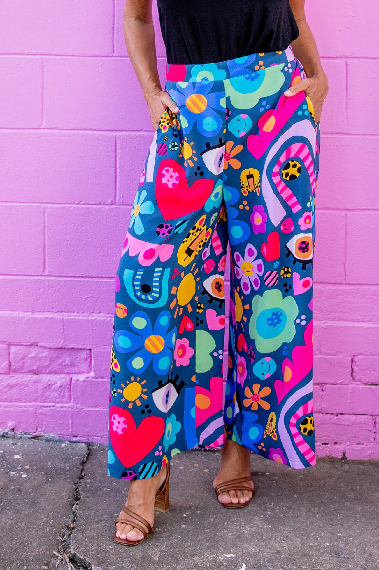 Proud Poppy Clothing *UNICORN* Larsa Pants in My Things by Kasey Rainbow New