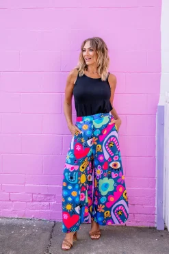 Proud Poppy Clothing *UNICORN* Larsa Pants in My Things by Kasey Rainbow New