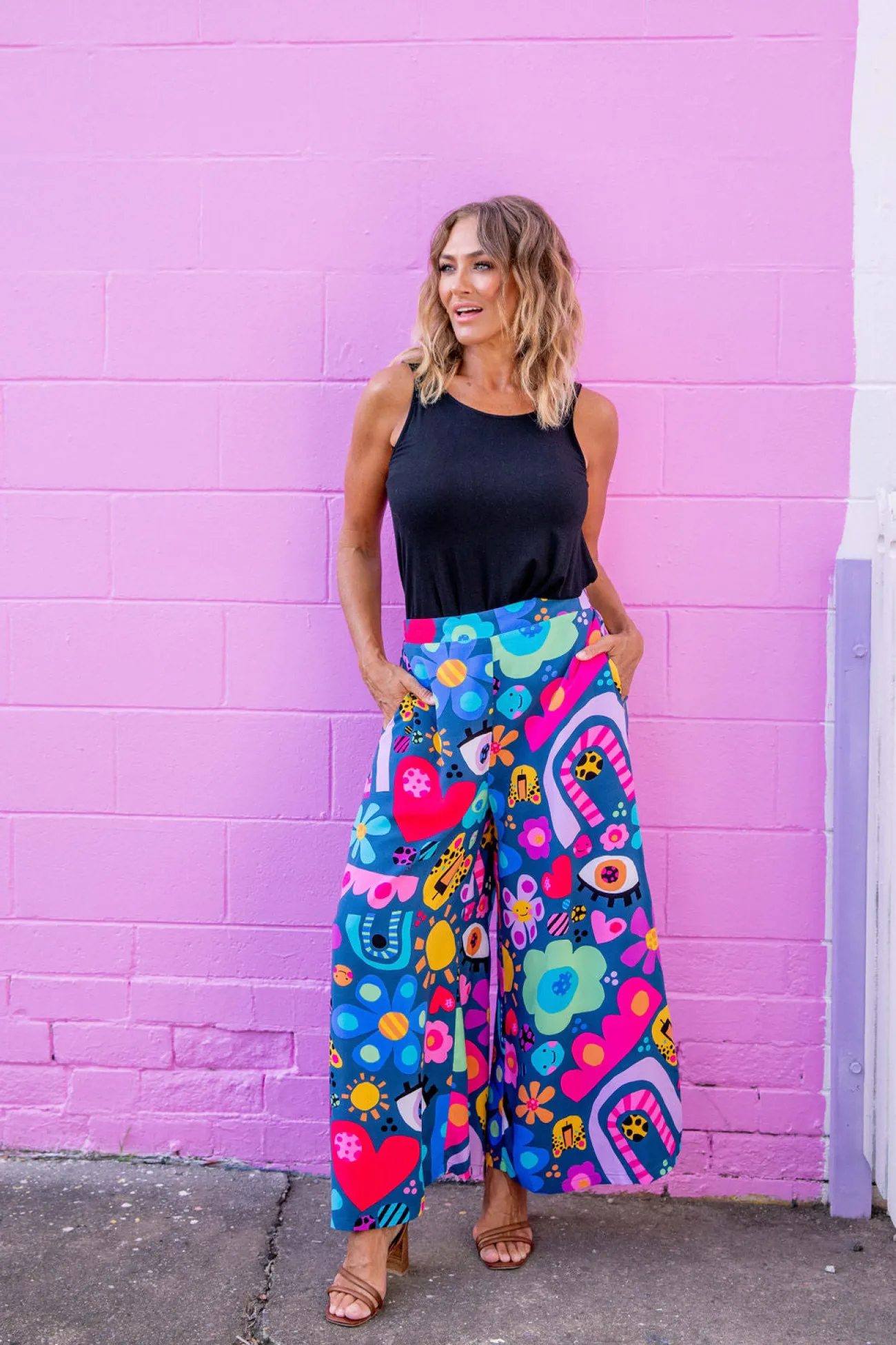 Proud Poppy Clothing *UNICORN* Larsa Pants in My Things by Kasey Rainbow New