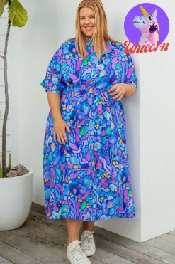 Proud Poppy Clothing *UNICORN* Maddy Dress in Reef by Kasey Rainbow Discount