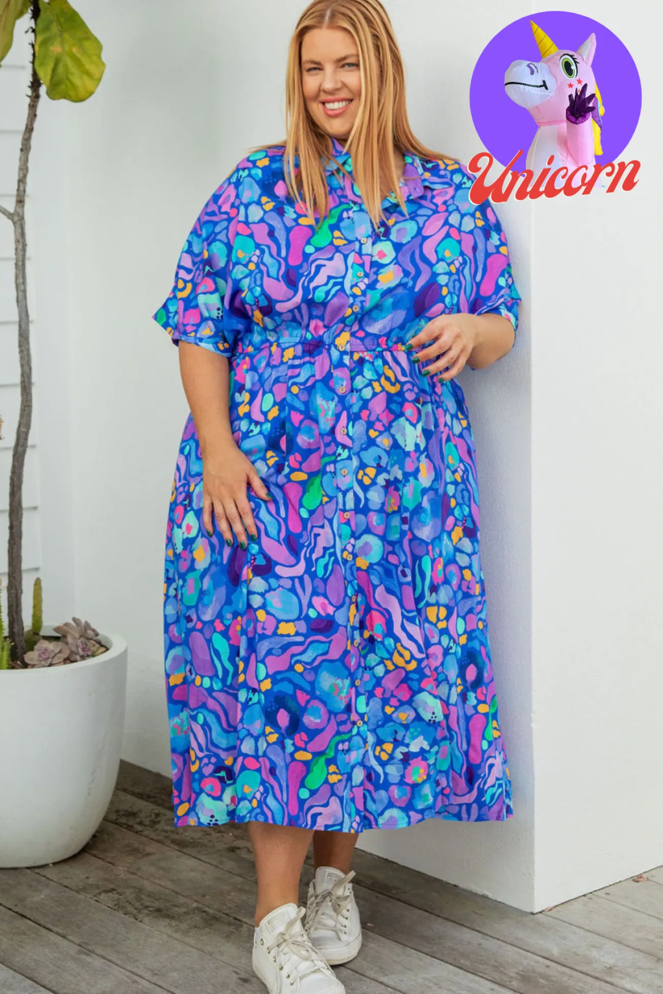 Proud Poppy Clothing *UNICORN* Maddy Dress in Reef by Kasey Rainbow Discount