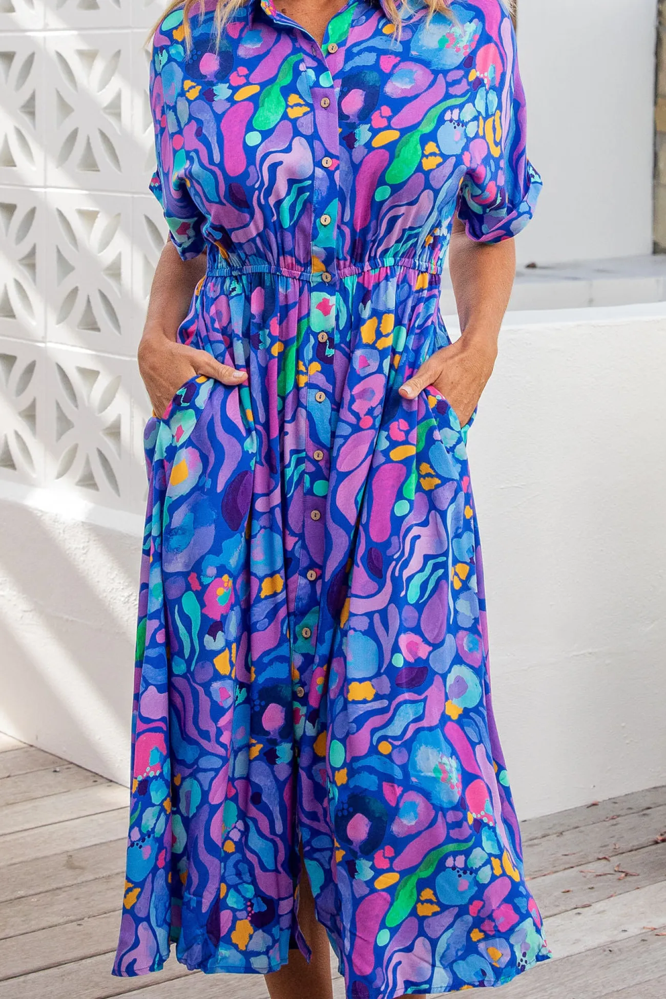 Proud Poppy Clothing *UNICORN* Maddy Dress in Reef by Kasey Rainbow Discount