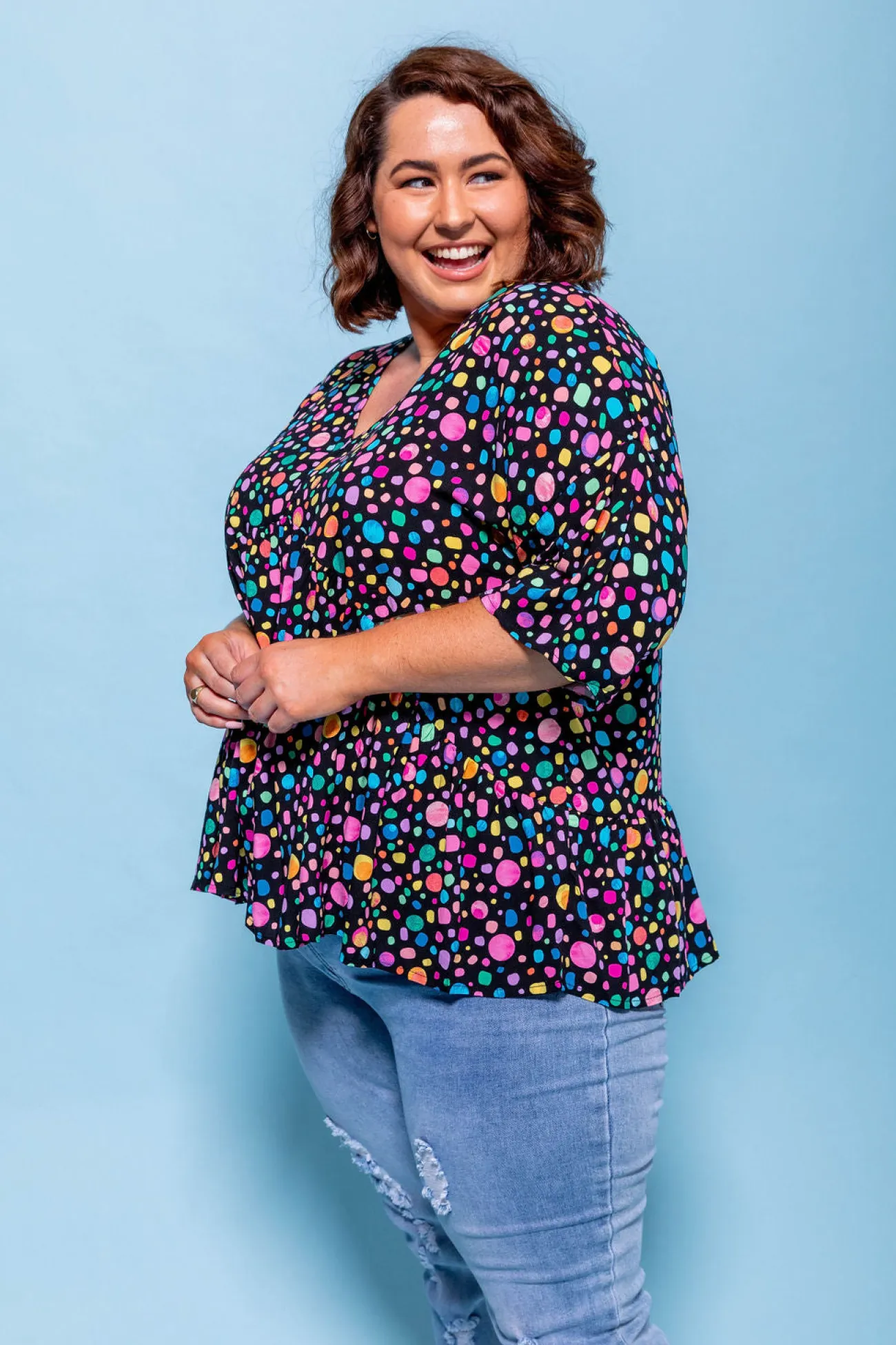 Proud Poppy Clothing *UNICORN* Peak Top in Black Pebble by Kasey Rainbow Best