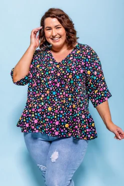Proud Poppy Clothing *UNICORN* Peak Top in Black Pebble by Kasey Rainbow Best