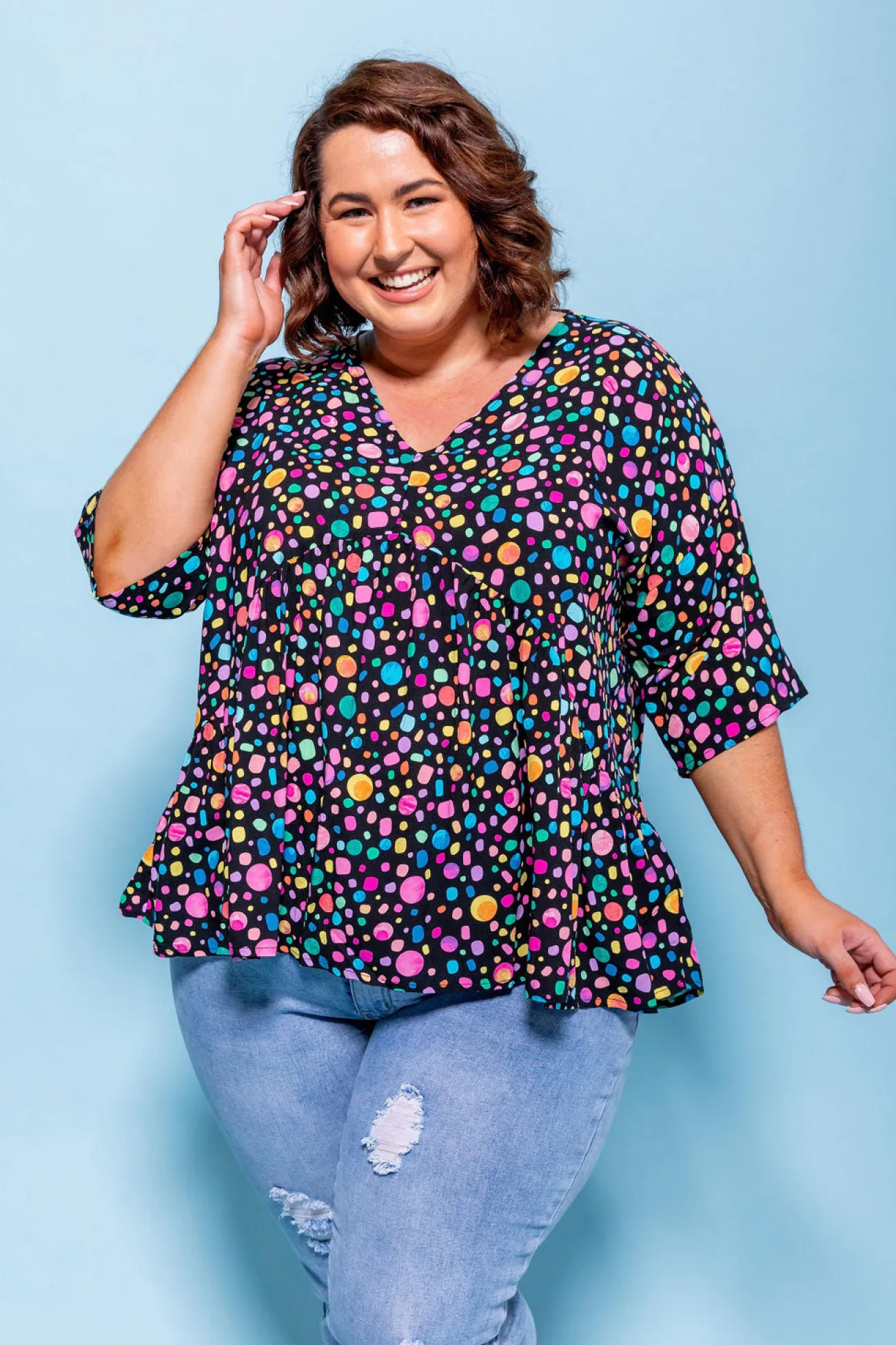 Proud Poppy Clothing *UNICORN* Peak Top in Black Pebble by Kasey Rainbow Best