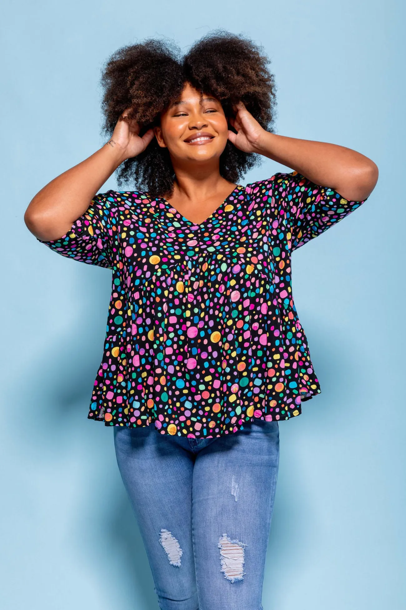 Proud Poppy Clothing *UNICORN* Peak Top in Black Pebble by Kasey Rainbow Best