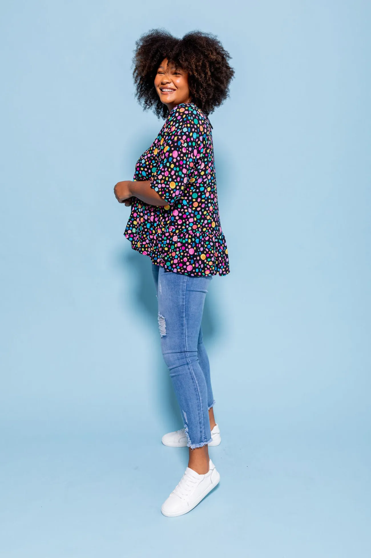 Proud Poppy Clothing *UNICORN* Peak Top in Black Pebble by Kasey Rainbow Best