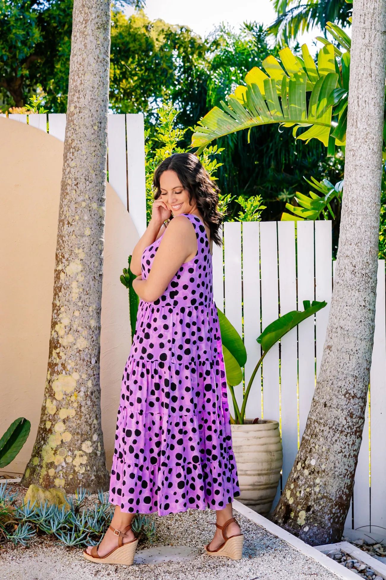 Proud Poppy Clothing *UNICORN* Ronnie Tiered Midi Dress in Purple Cheetah by Kasey Rainbow Online