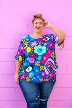 Proud Poppy Clothing *UNICORN* Tilly Top in Kasey Rainbow My Things by Kasey Rainbow Discount