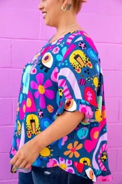 Proud Poppy Clothing *UNICORN* Tilly Top in Kasey Rainbow My Things by Kasey Rainbow Discount