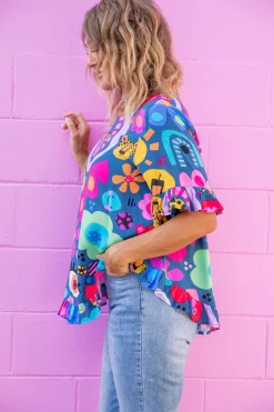Proud Poppy Clothing *UNICORN* Tilly Top in Kasey Rainbow My Things by Kasey Rainbow Discount