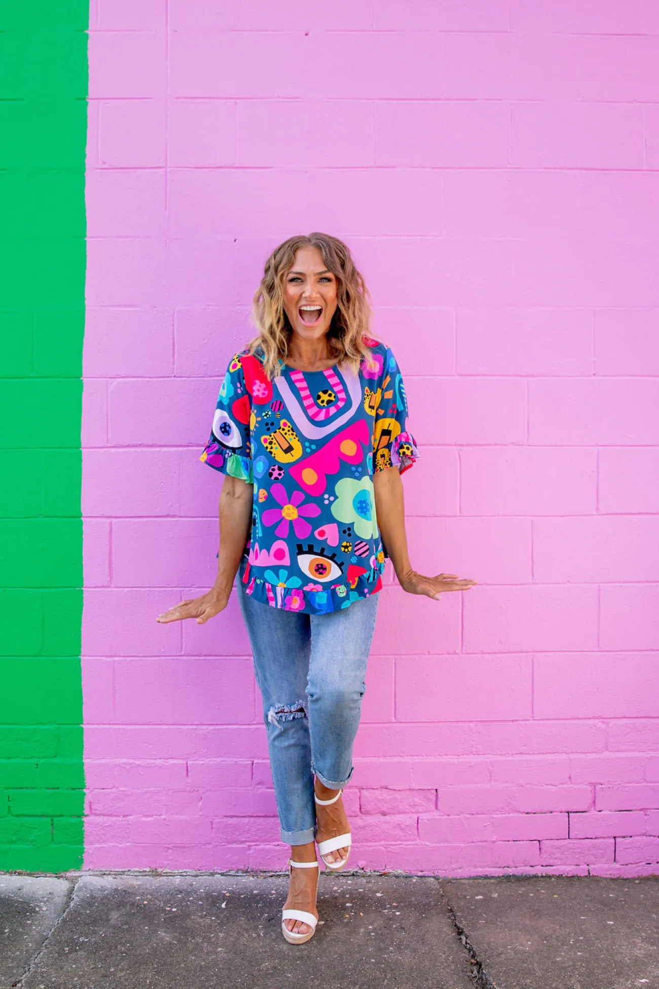 Proud Poppy Clothing *UNICORN* Tilly Top in Kasey Rainbow My Things by Kasey Rainbow Discount