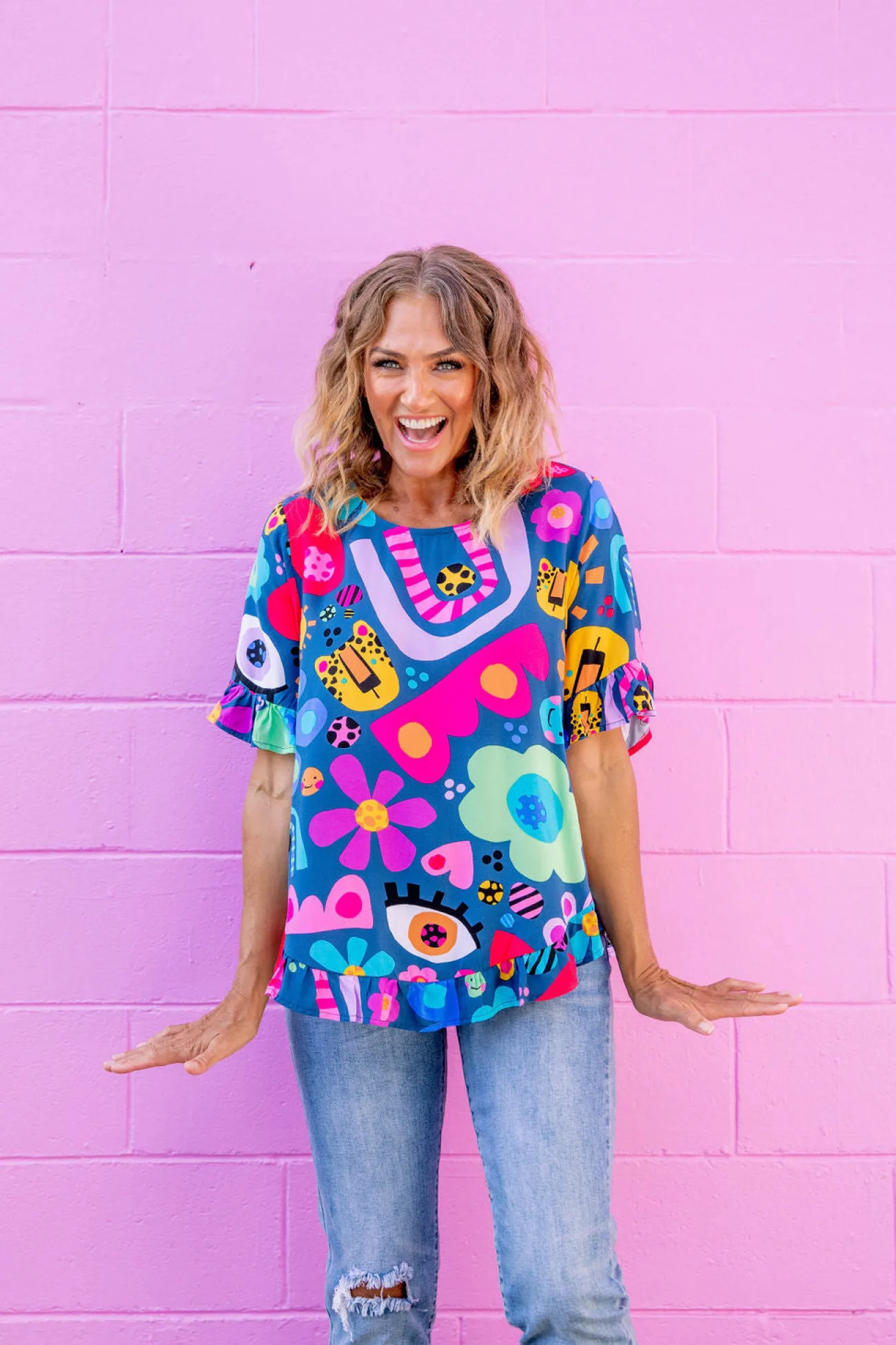 Proud Poppy Clothing *UNICORN* Tilly Top in Kasey Rainbow My Things by Kasey Rainbow Discount