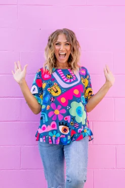 Proud Poppy Clothing *UNICORN* Tilly Top in Kasey Rainbow My Things by Kasey Rainbow Discount