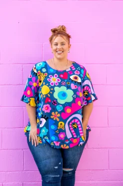 Proud Poppy Clothing *UNICORN* Tilly Top in Kasey Rainbow My Things by Kasey Rainbow Discount