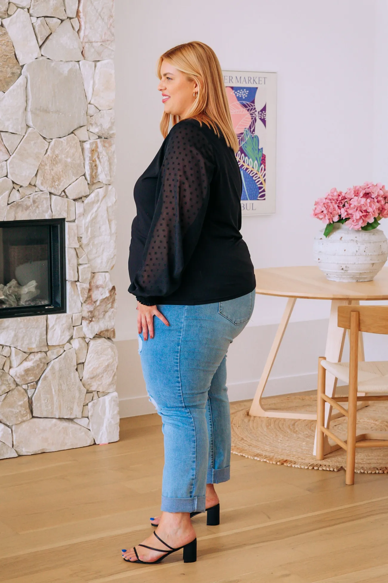 Proud Poppy Clothing Whitney Long Sleeve Top in Black Outlet
