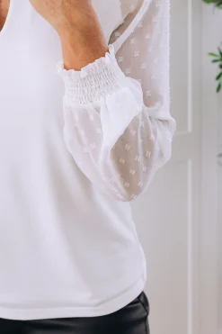 Proud Poppy Clothing Whitney Long Sleeve Top in White Sale